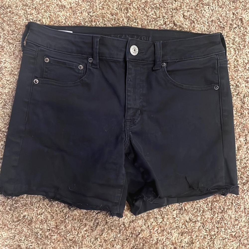 American eagle black size 10 denim shorts